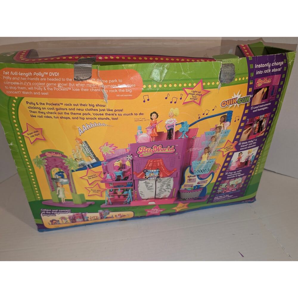 Polly Pocket Polly World Rockin' Theme Park Playset Lights Sounds Near Complete - Picture 9 of 9